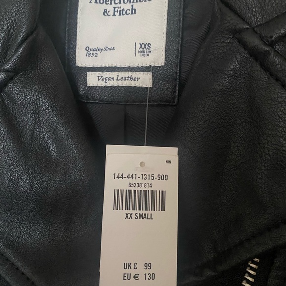 Abercrombie vegan leather moto jacket - Picture 2 of 3
